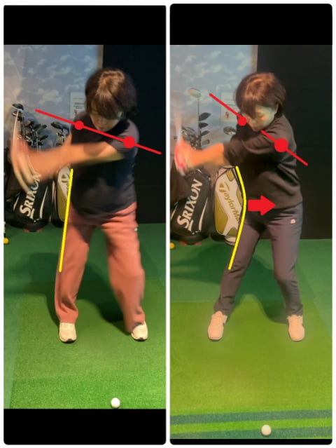 ダウンスイング時